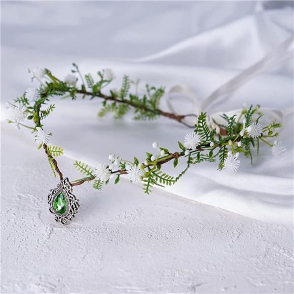 Woodland Flower Crown | Crystal Headpiece - Picture 5 of 6